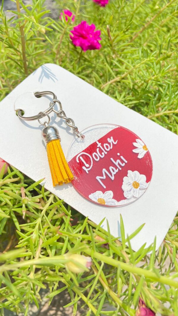 customize name keychain with painting