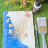 golden leaf calligraphy painting - Image 4